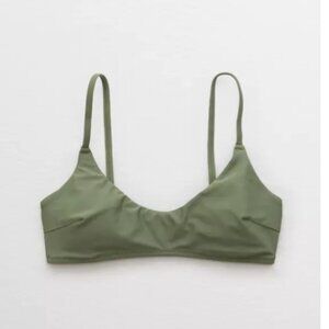 NWT Aerie swim bikini top green scoop xl padded